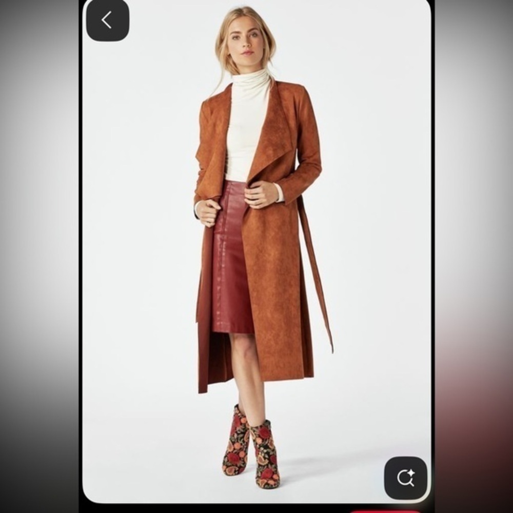 JustFab Brown Belted Coat